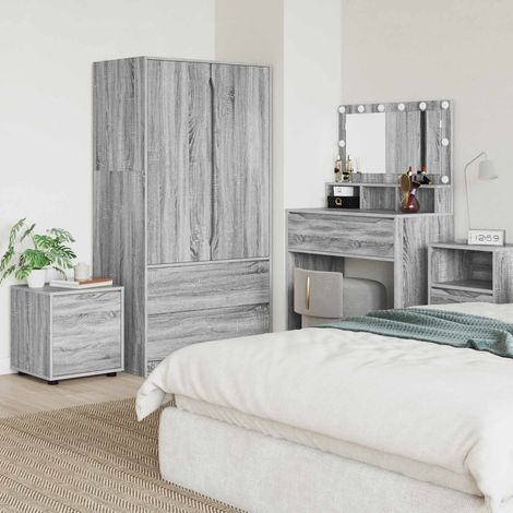 vidaXL Cabinet de salle de bain Gris Sonoma 40,5 x 40 x 44 cm (1/5)
