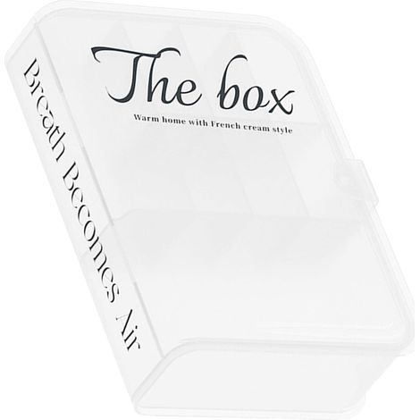 Boîte de Rangement Bureau avec Casier à Câbles, Design Livre en Plastique Transparent, Décor Maison pour Fils, Écouteurs et Accessoires (1/5)