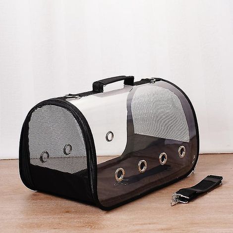 Sac de transport portable pour oiseaux de compagnie, perroquets, cage de voyage transparente et respirante, légère (petite (14 po x 8 po x 8 po)) (1/4)