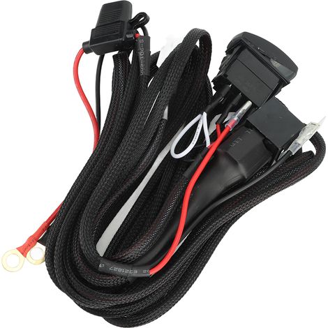 Faisceau de câblage pour projecteur LED 12V, fils 16 AWG à conductivité élevée, compatible quad, SUV, Jeep et pick-up (1/5)