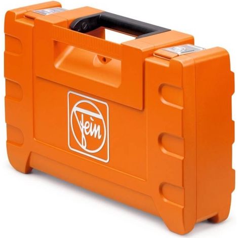 Fein valigia arancione per il riporre strumenti elettrici