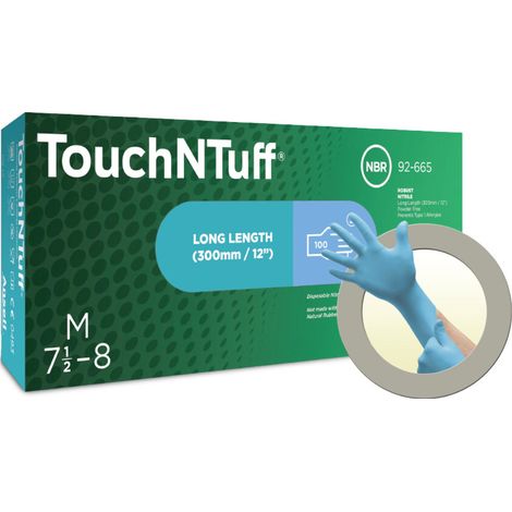 Ansell TouchNTuff 92665070 100 St. Nitril Einweghandschuh Größe (Handschuhe): S, 6.5, 7 EN 21420:202 (1/2)