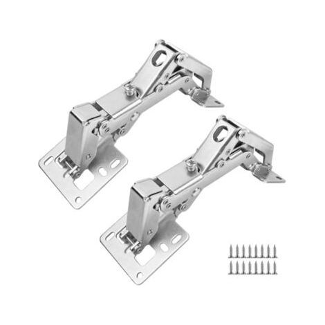 2 Pack 170 Degree Concealed Hinges, Adjustable Hydraulic Surface Mount Hinges, for Frameless Doors with Screws (1/5)