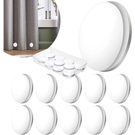 BUNTHAUS Lntyq Lot de 10 rideaux de douche magnétiques ronds avec aimants - Pour rideaux de douche - Poids de rideau de douche