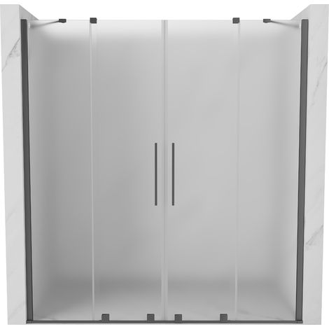 Mexen Velar Duo porta doccia scorrevole 180 cm, smerigliato, metallo canna di fucile - 871-180-000-32-95 (1/5)