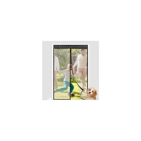 Nero - Zanzariera magnetica per porte e finestre 90x210 cm, tenda antizanzare autochiudente, tenda antizanzare per porte scorrevoli in vetro, facile da installare - Crezuo (1/4)