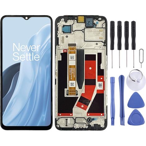IPS LCD touchscreen with frame compatible with OnePlus Nord N300 (Color: Black) (1/4)