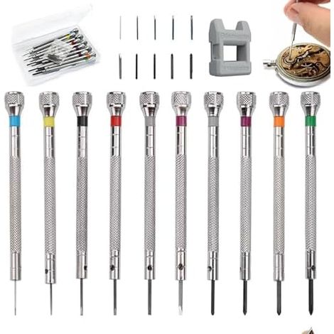 Lot de 10 tournevis pour horloger - Réparation montres Tournevis précision