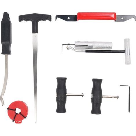Kit d'outils de dépose de pare-brise, 8 pièces, ensemble de démontage de pare-brise automobile pour voitures et camions légers (1/5)