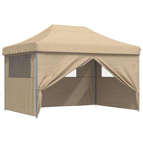 Carpa de Fiesta Beige 279 x 410 x 315 cm Tela Oxford vidaXL
