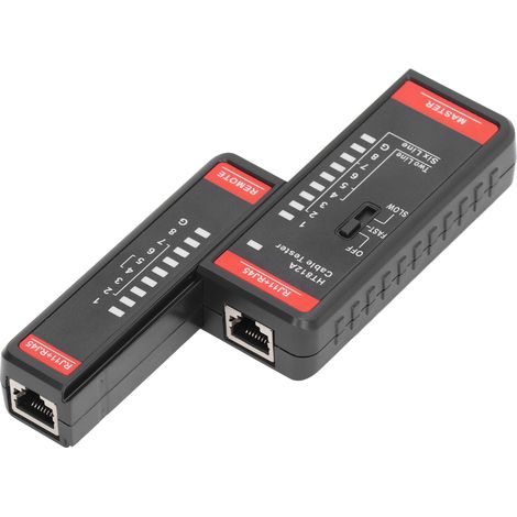 Probador de cables de red HT812A con prueba RJ11/RJ45 para cables telefónicos – Accesorio de medición de red (batería no incluida) (1/5)