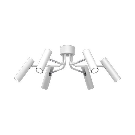 Plafonnier minimaliste blanc métal Axion Luminex 6xGU10