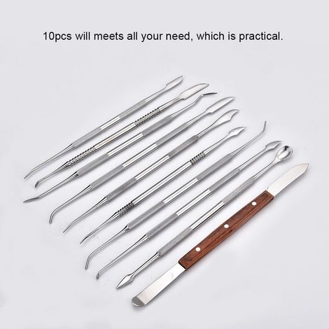 Tragbares Metallbildhauer-Set (10-teilig) für Schmuckdekoration und Wachsmodellierung. (1/5)
