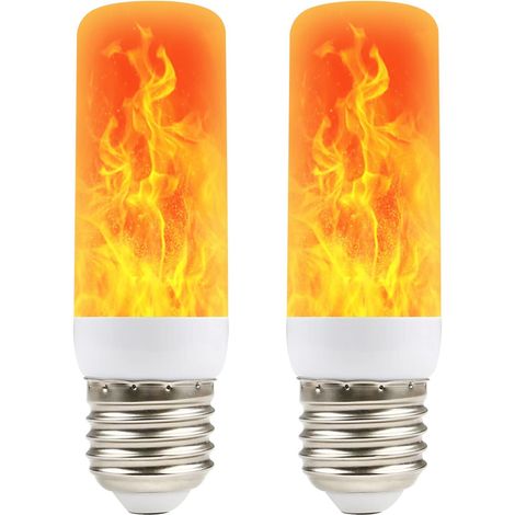 Lampe à effet flamme Ampoule LED E27 à lumière vacillante, 4 modes d'éclairage (1/5)