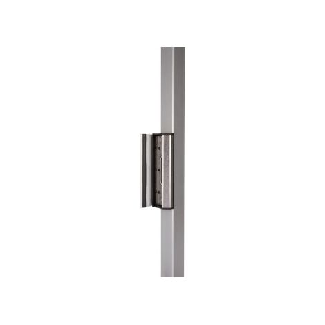 Gâche en applique réglable SAKLQF2 pour profil carré noir RAL 9005 - LOCINOX