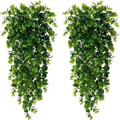 2 piezas de plantas colgantes artificiales de 80 cm, Plantas falsas, Planta colgante artificial, Hiedra artificial, jardines, porches, aleros (1/5)