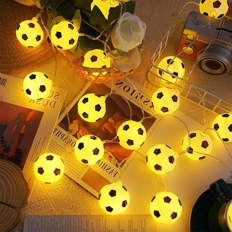 Guirnalda de luces de fútbol - Cadena de luces LED - Decoración para fiestas - Diseño único de fútbol - 3 metros - No especificado (1/5)