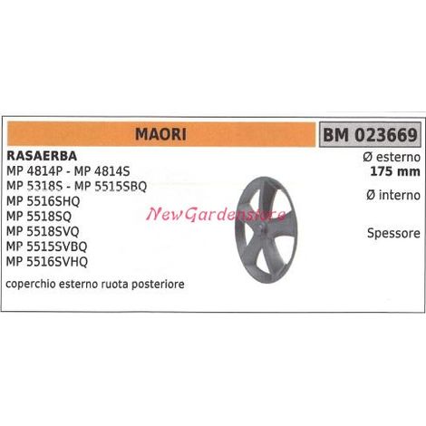 Coperchio ruota posteriore MAORI rasaerba tosaerba tagliaerba MP 4814S 023669