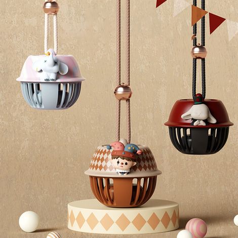 Ventilateur portable sans feuilles à suspendre avec cordon, rechargeable par USB, pour enfants, modèle King Elephant. Mini ventilateur portable pour enfants. (1/5)