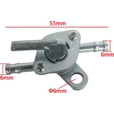 Kraftstoffschalter für Karts, Kraftstofftankschalter für Quad-/Motorrad-/Motorrad-Teilemodifikationen, Kraftstoffversorgungsschalter mit einem Einlass und einem Auslass (1/4)