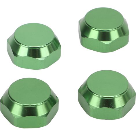 4 Écrous Hexagonaux 17mm en Alliage d'Aluminium Antipoussière pour Voiture RC 1/8, Accessoires de Rechange, Vert (1/5)