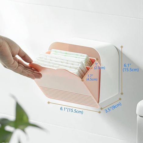 Boîte rangement murale – petits articles – porte-serviettes hygiéniques (1/5)