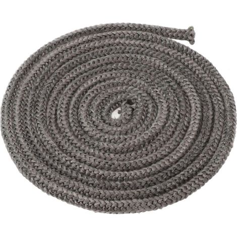 Corda ignifuga per stufe a legna, kit di corde nere 8 mm x 3 m, 12 mm x 2 m, striscia sigillante autoadesiva per stufa, camino, sportello del forno (8 mm x 3 m) (1/4)