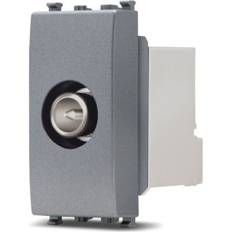 Frutti elettrici compatibili con supporti Vimar Arké grigio scuro interruttore presa pulsante schuko deviatore  Presa TV