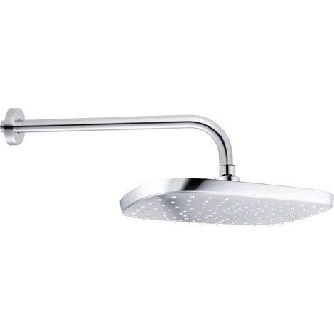 kielle Vega - Douche de tête 260, 1 jet, bras de douche 35 cm, chrome / blanc 20118SE0