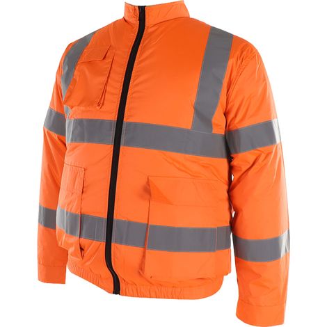 Veste ventilateur sans fil réfléchissante été rafraîchissante vêtement de travail protection solaire manches longues blanc XL orange fluorescent (1/5)