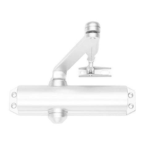 Tesa DC120-9016 Assa Abloy - Chiudiporta con braccio snodato per porte, colore: Bianco DC120