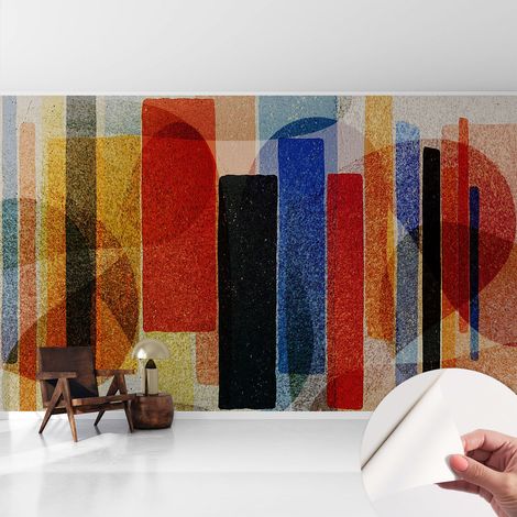 Papier peint autocollant adhésif avec motifs pour salon et chambre accessoire stylé pour votre intérieur Formes géométriques 416x254 cm (1/5)