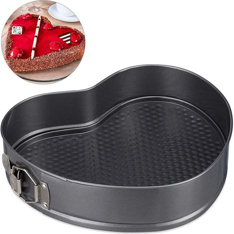 Moule à gâteau en forme de cœur, moule à charnière en forme de cœur, petit, antiadhésif, plaque de cuisson en forme de cœur, moule à gâteau étanche