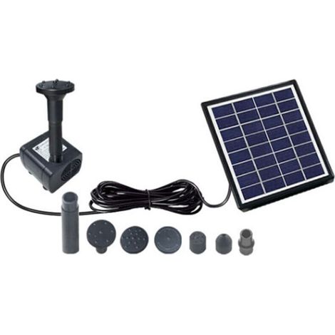 2W Pompe À Eau Solaire Fontaine Solaire Pompe Solaire Panneau Kit Pompe Fontaine de Jardin Solaire,250-300L/H