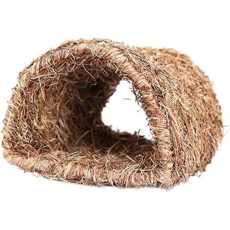 Grass House tunnel Hutch Woven Hut pour Laying or Sleeping Edible mâcher maison pour Rabbits Chinchilla et petit Animals (1/5)