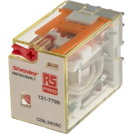 RS PRO Relais sans accrochage 4 RT, bobine 24V c.a. Enfichable 180W ( Prix pour 1 ) (1/2)