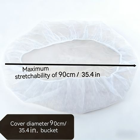 4 Couvertures de maille pour baril de pluie de 90 cm, filet filtrant pour seau de collecte d'eau de jardin extérieur avec cordon ajustable, accessoire de baril de pluie pour bloquer les feuilles morte (1/4)
