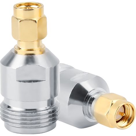 Adaptateur coaxial RF (2 pièces) de type N femelle vers SMA mâle, convertisseur de test