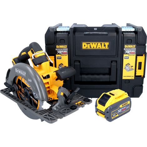 DeWalt DCS 579 NT Sierra circular sin cable 54 V FlexVolt 190 mm sin escobillas + 1x batería 12,0 Ah + TSTAK - sin cargador