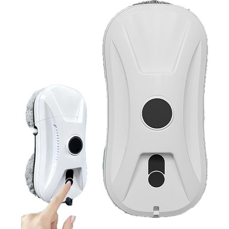 Robot Nettoyeur de vitres Intelligent avec Fonction de pulvérisation d'eau, Nettoyeur de vitres, Nettoyage des vitres, avec télécommande, Puissance d'aspiration de 2800 Pa, Blanc (1/5)