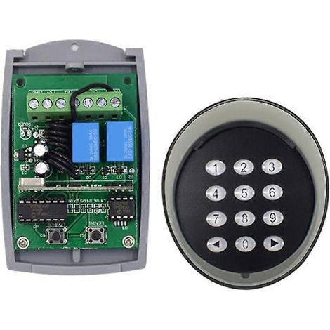 Universeller 433-MHz-Rolling-Code-Empfänger, drahtlose Tastatur für automatische Garagentoröffner, Dreh- oder Schiebetore (1/5)