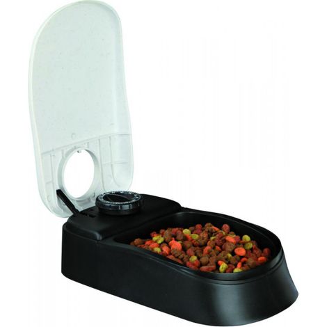Trixie Futterautomat TX1, 300 ml/15 × 7 × 24 cm, granit / schwarz (1/2)