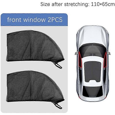 Lot de 2 pare-soleil de voiture, accessoires de style, protection UV, rideaux pare-soleil latéraux en maille, films de protection pour vitres (1/5)