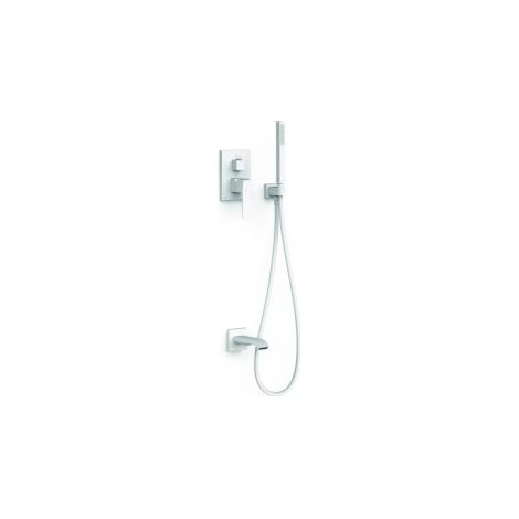 Kit mitigeur encastré 2 voies Rapid‑box pour baignoire et douche Slim Blanc mat - TRES 20238007BM