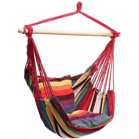 Balancelle hamac suspendu en corde, chaise berçante pour chambre, balcon, cour, jardin (1/5)