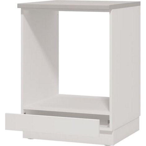 Despensa Falmentaaa, Mueble de Cocina: un Cajón, 2 Estantes, un Hueco, 60x57x82h cm Blanco