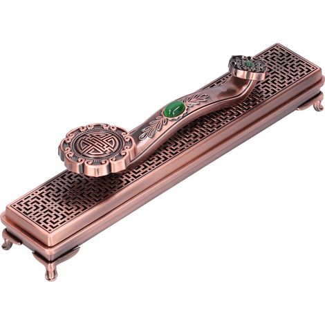 Räucherstäbchenhalter aus Metall, Ruyi Antik, für Zuhause, Büro, Yoga, Dekoration, Ornamente, Lila Bronze (1/5)