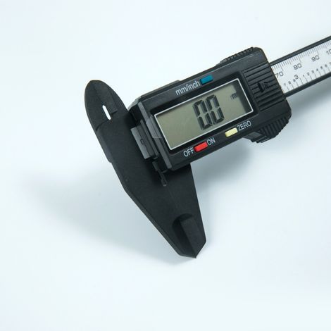 Elektronischer Kunststoff-Messschieber mit LCD-Anzeige zur Messung von Innen- und Außendurchmessern, schwarzes Gehäuse (1/5)