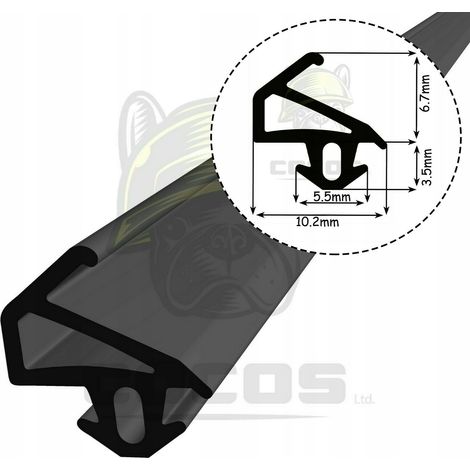 Junta para ventanas de PVC S-1342x BRUEGMANN NEGRO 1m (1/5)
