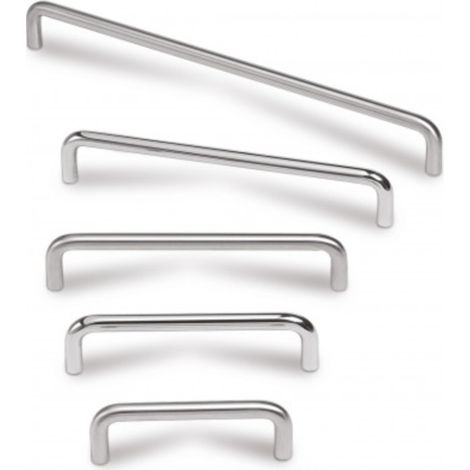 Tirador Rod 7610 - Inoxidable cepillado. 168x21x8mm. Entrepuntos 160mm.